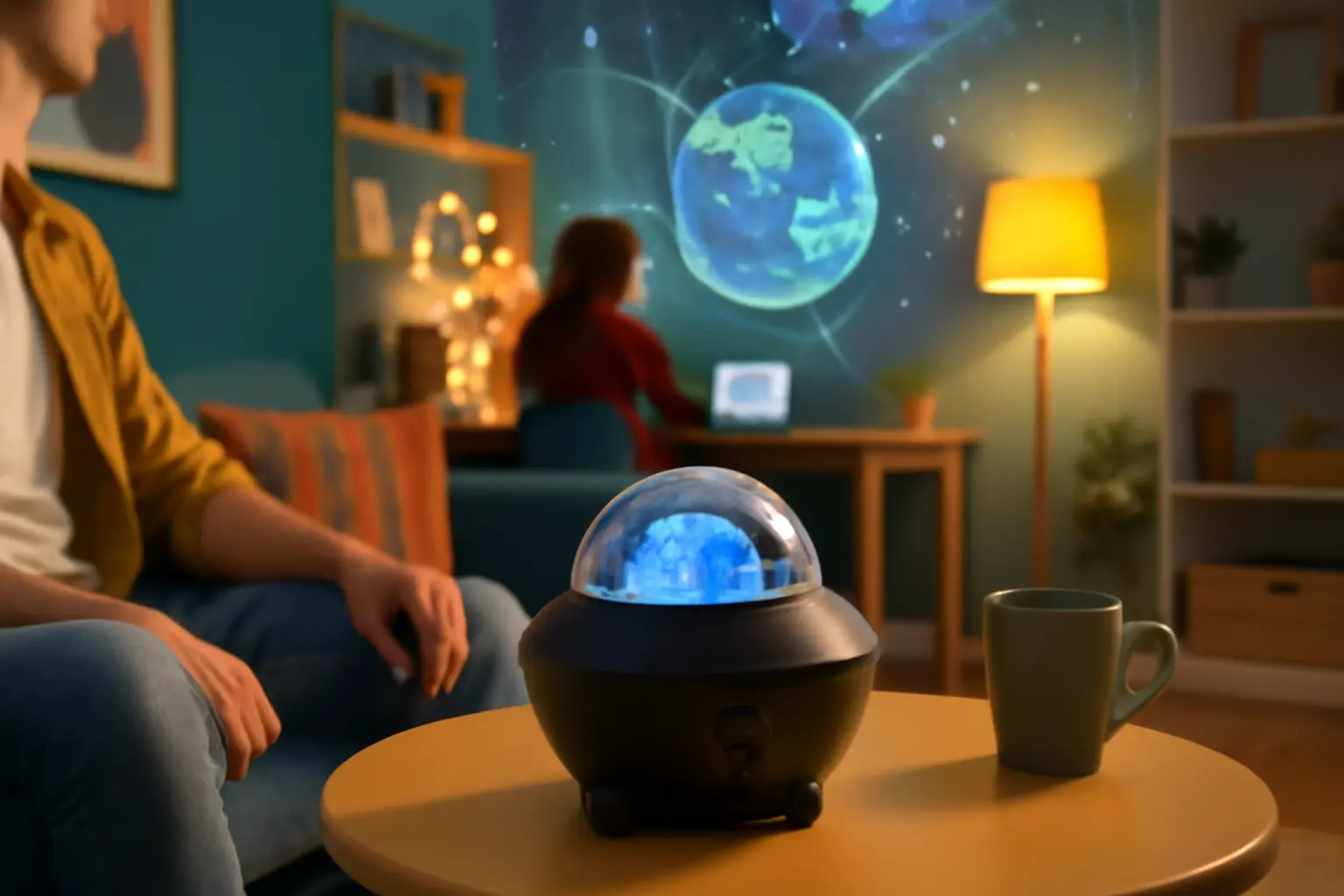 FlyLily Projetor Galaxy: Planetário HD 12 em 1 para Quarto e Decoração