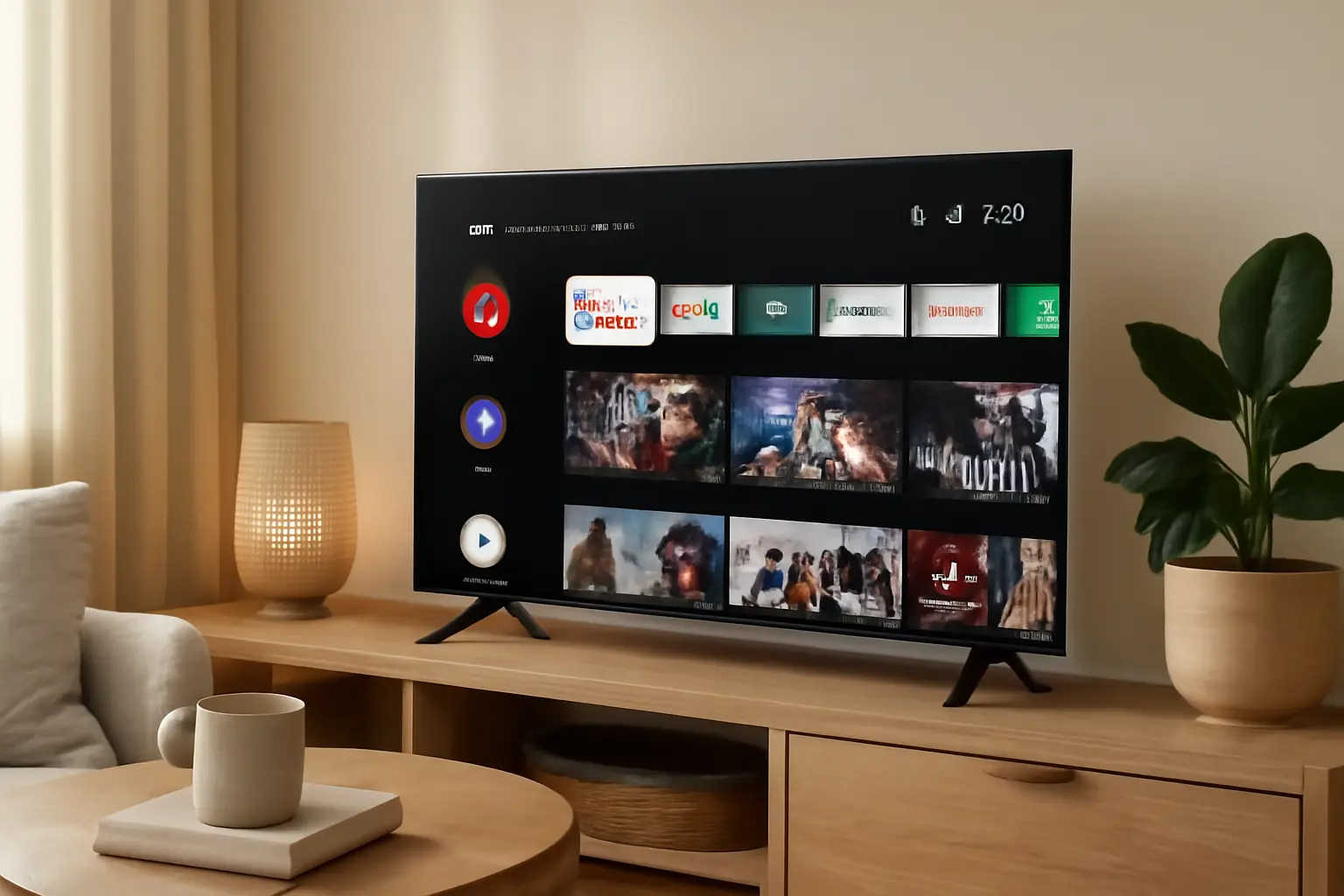 Smart TV HQ 32" HD Tela sem Bordas Sistema Android Design Slim