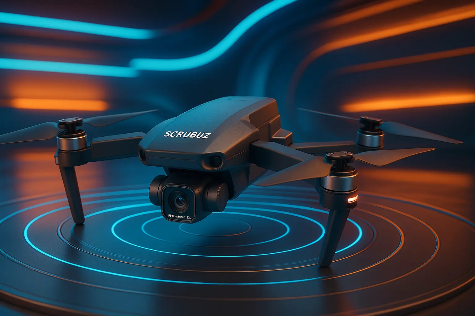 Scrubuz Drone FPV 2K Dobrável com Motores Brushless