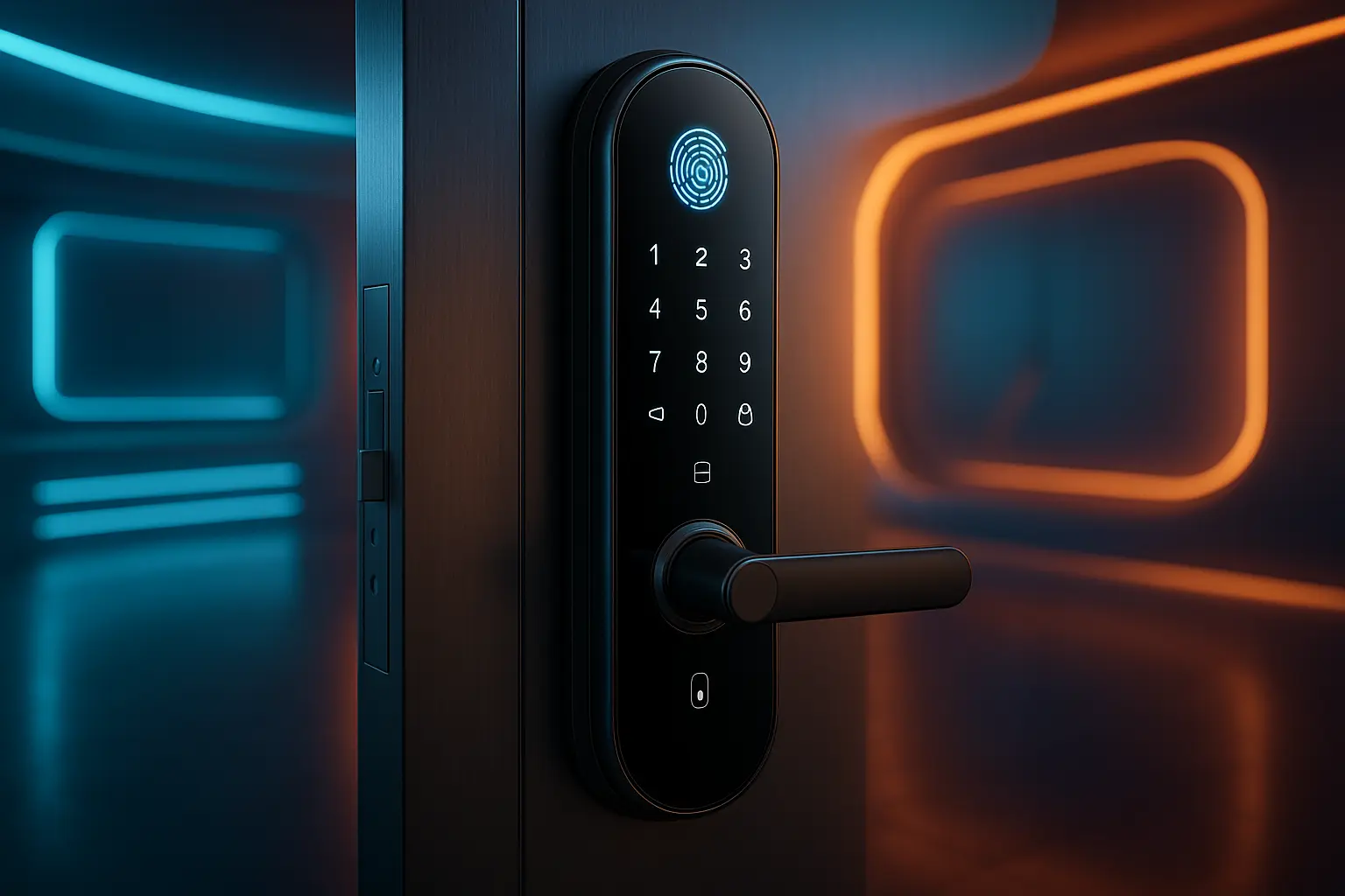 Fechadura Digital SL205 com Biometria, Senha, Cartão e Chave