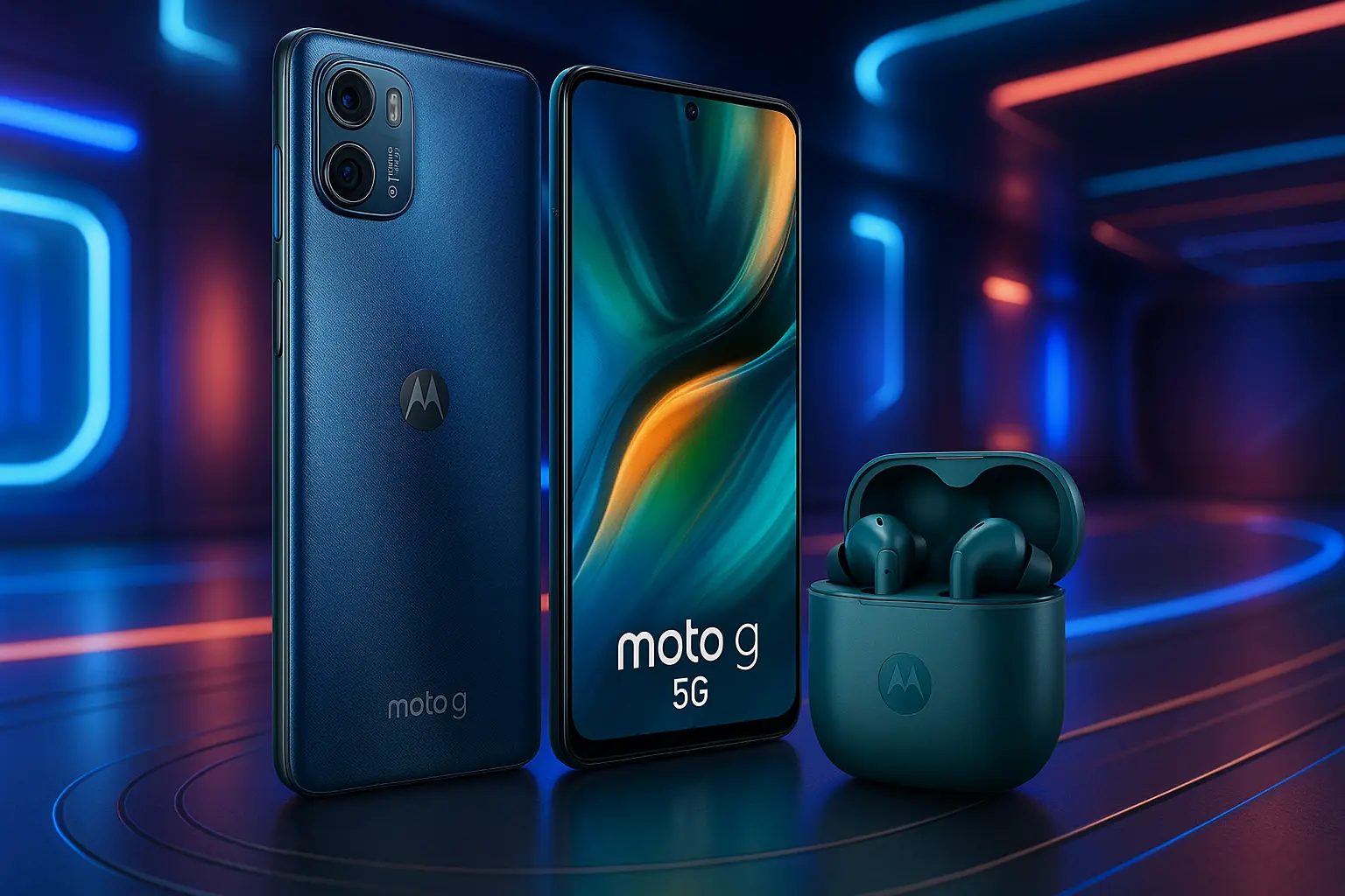 Smartphone Motorola Moto g75 5G com Moto Buds: ultrarresistência e IA de ponta