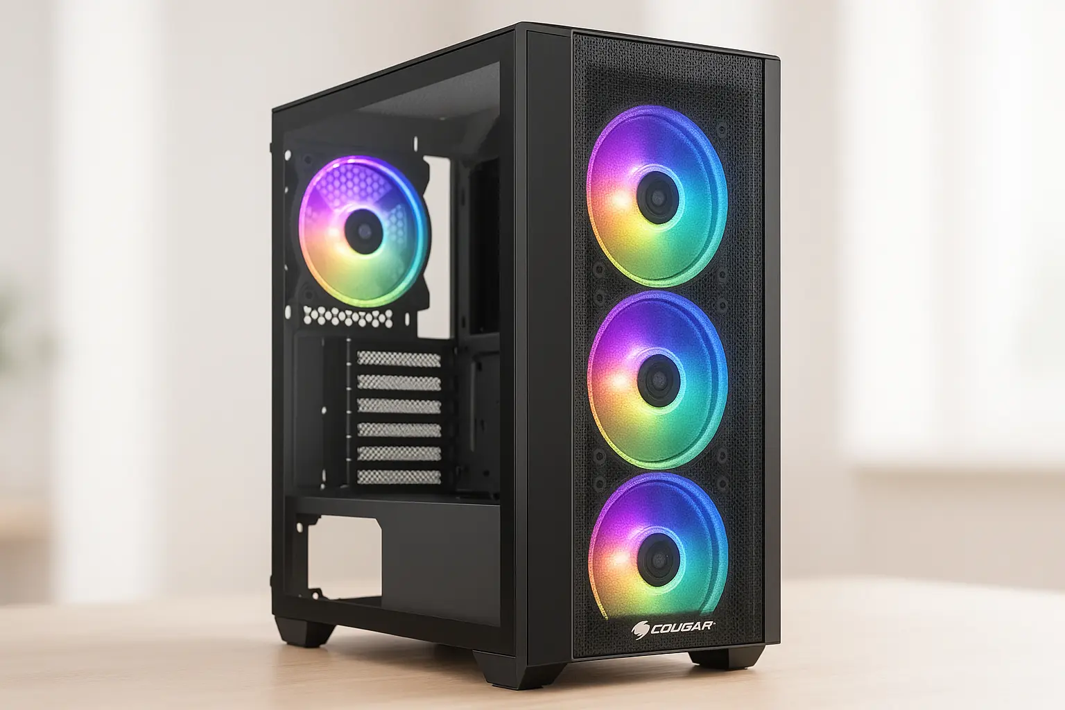 Gabinete Gamer Cougar Archon 2 RGB: vidro e 3 fans ARGB