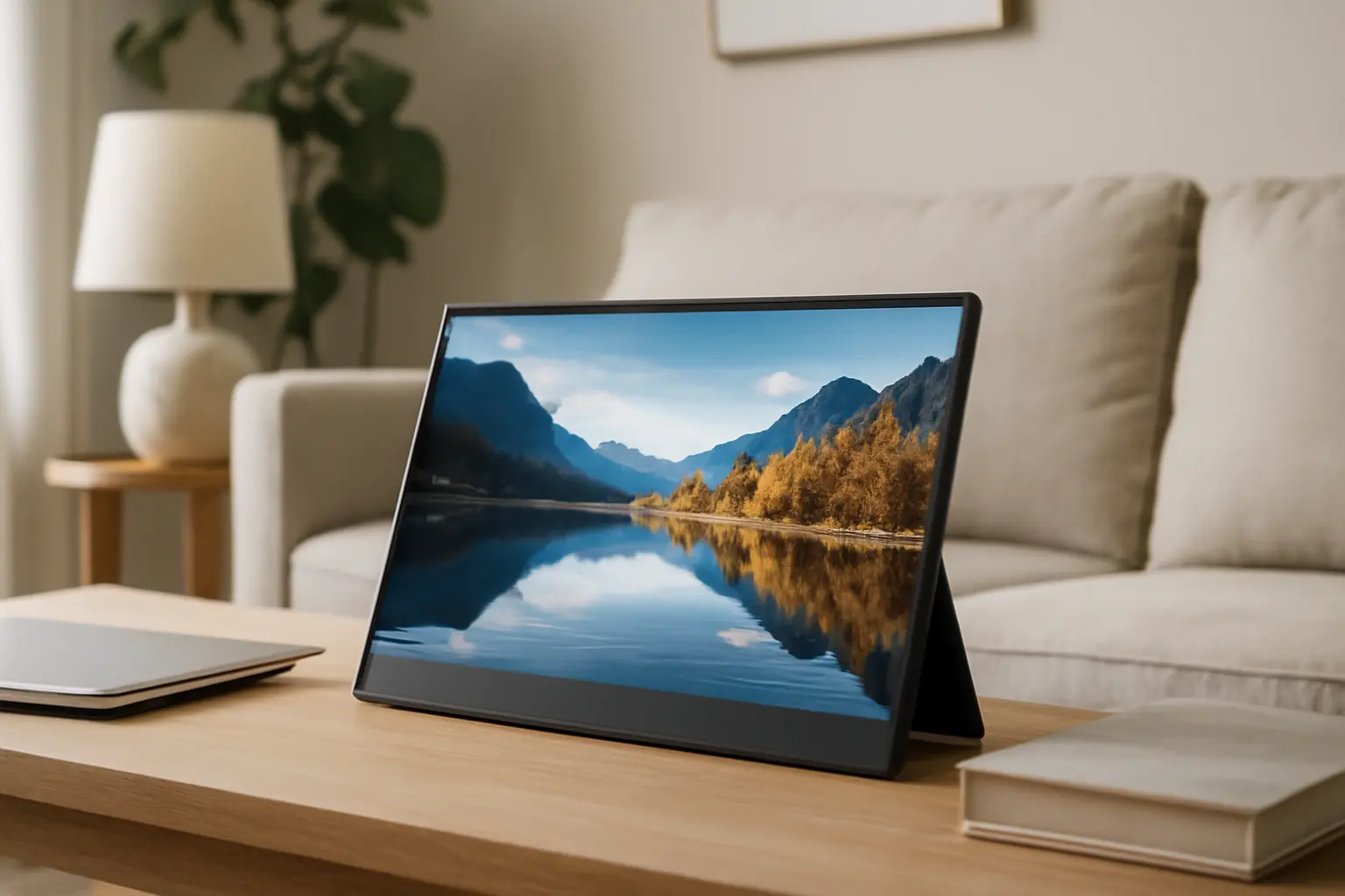 Monitor Portátil Inteligente LED 14.1 Polegadas HD USB HDMI VGA