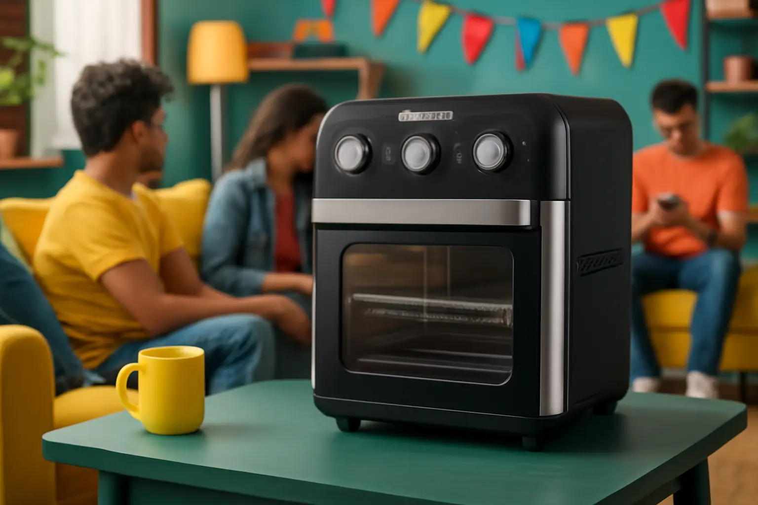 Fritadeira Air Fryer Forno Oven 12 Litros, Mondial, Preto/Inox, 2000W