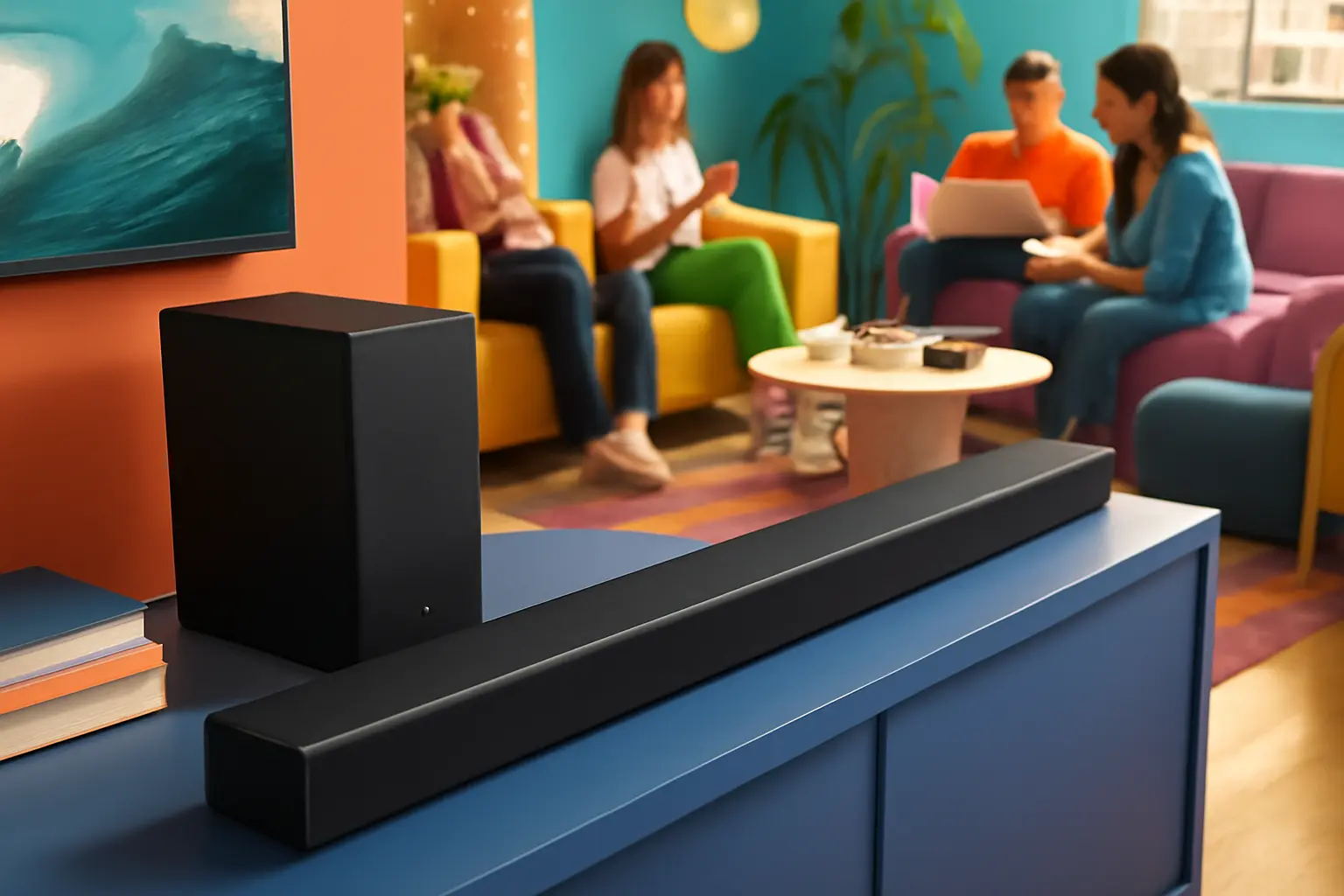 Soundbar Samsung HW-Q600C: 3.1.2 Canais com Subwoofer Sem Fio e Dolby Atmos