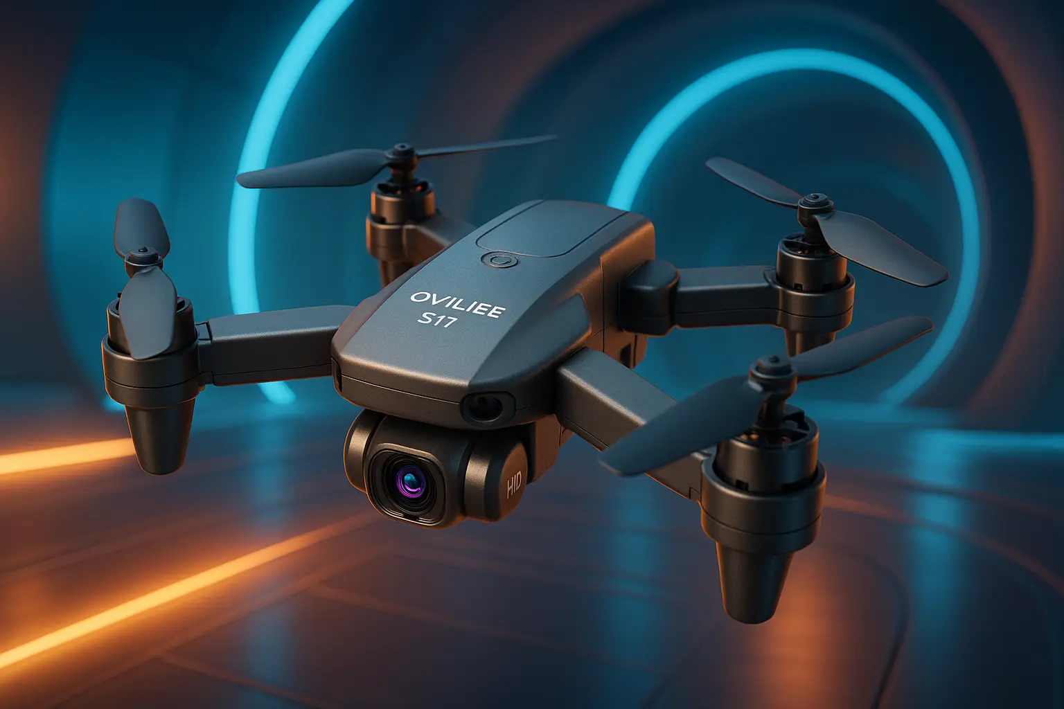 Mini Drone Oviliee S17: câmera HD, comandos por voz e gestos