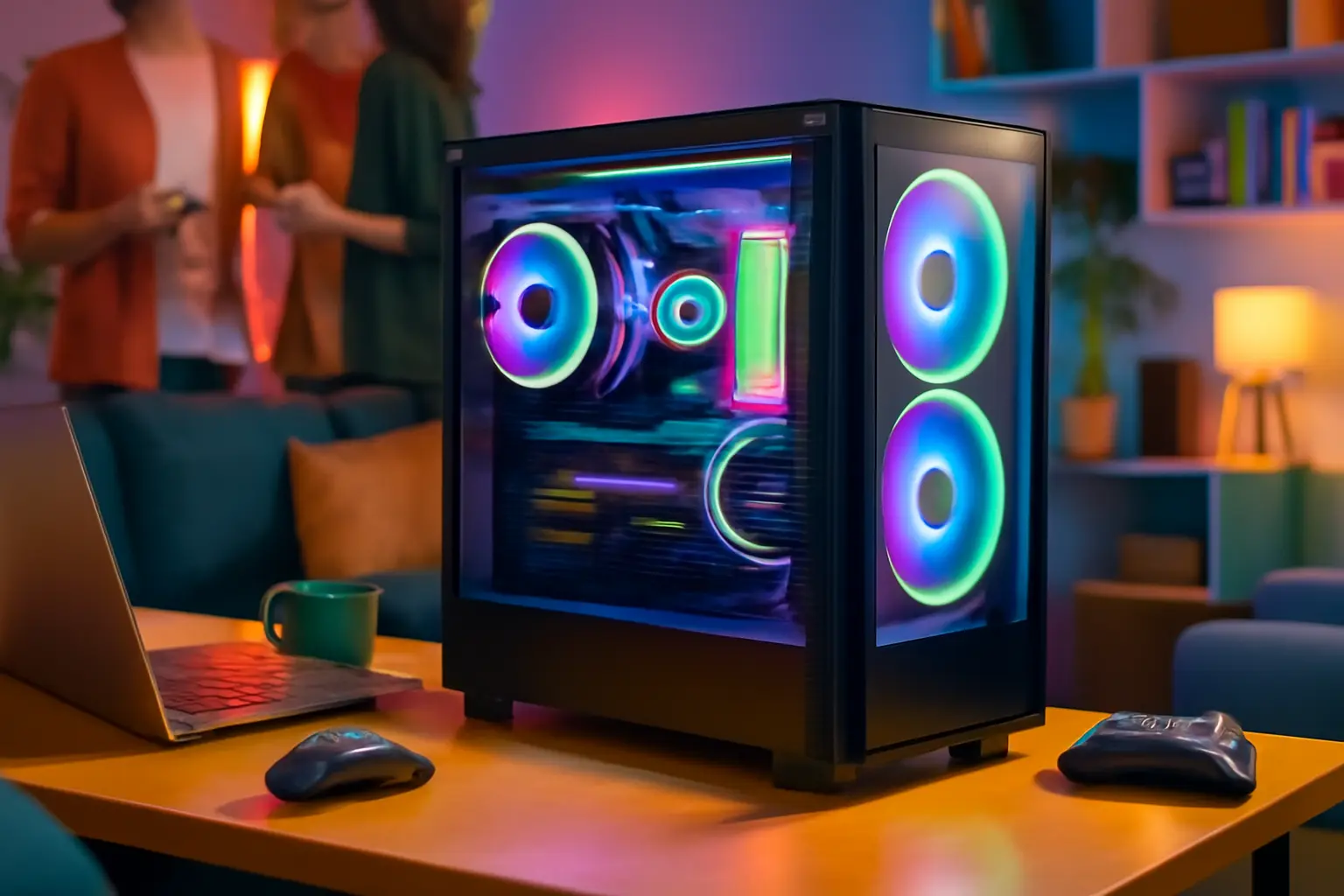 Gabinete Gamer Aigo ARC3 | Mid-Tower | Tipo Aquário | Vidro Panorâmico