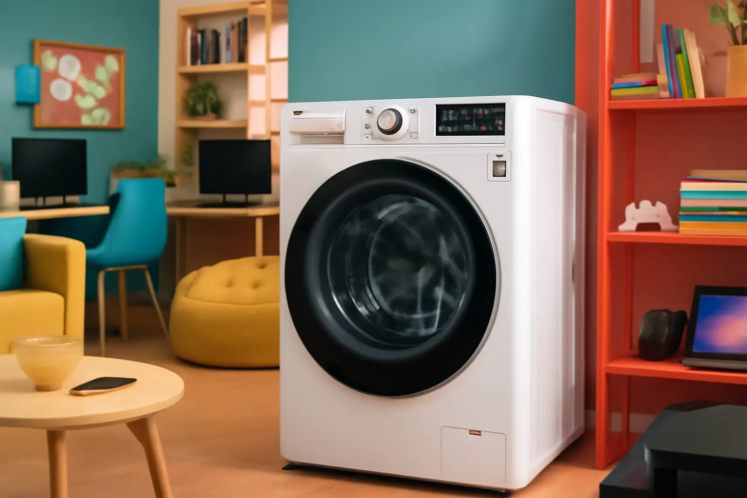 Lavadora de Roupas Lava e Seca Smart LG com Inteligência Artificial AIDD 14KG Branca 127V WD14WGSP6