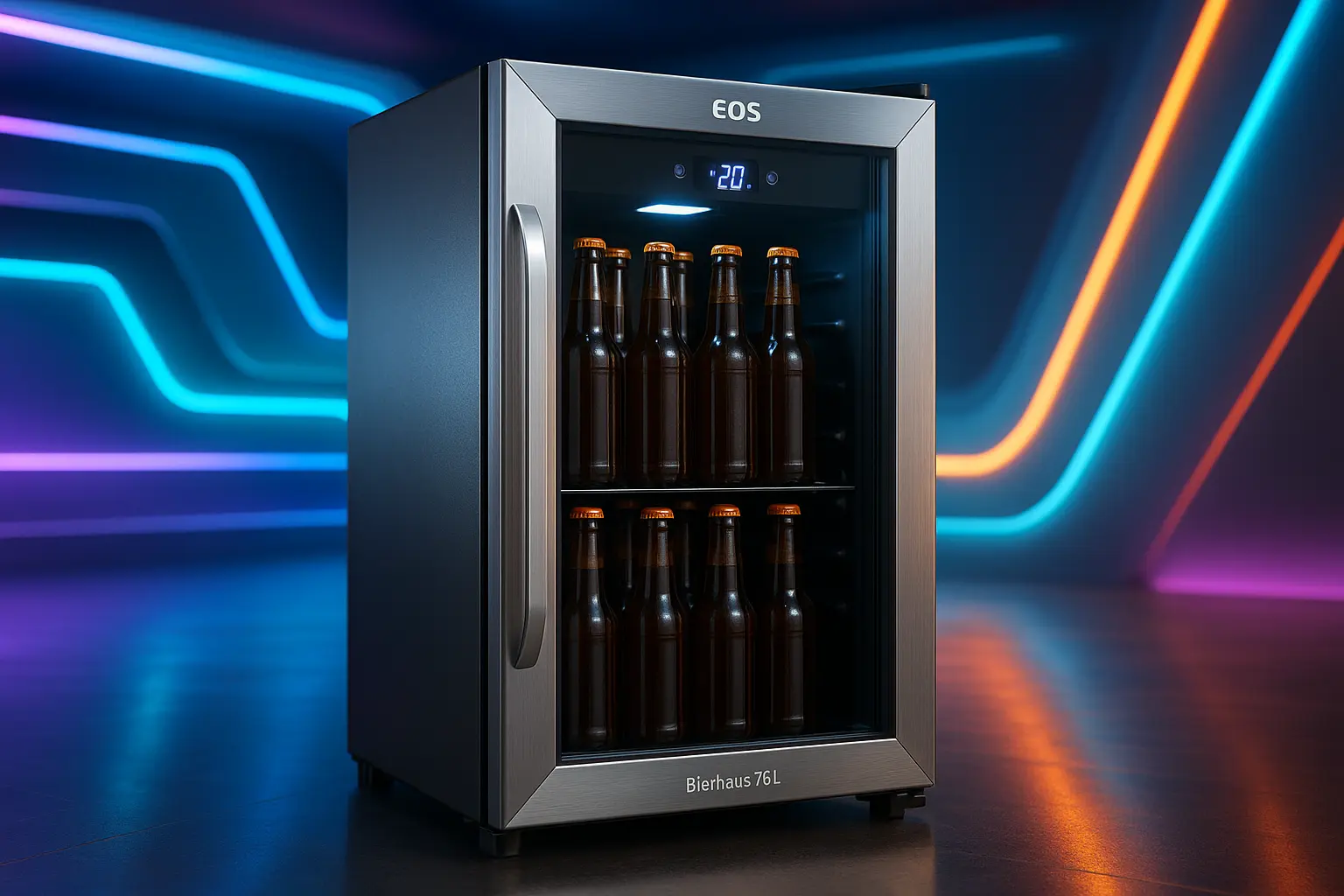 Cervejeira EOS Bierhaus 76L: Eficiência com Porta de Vidro Inox