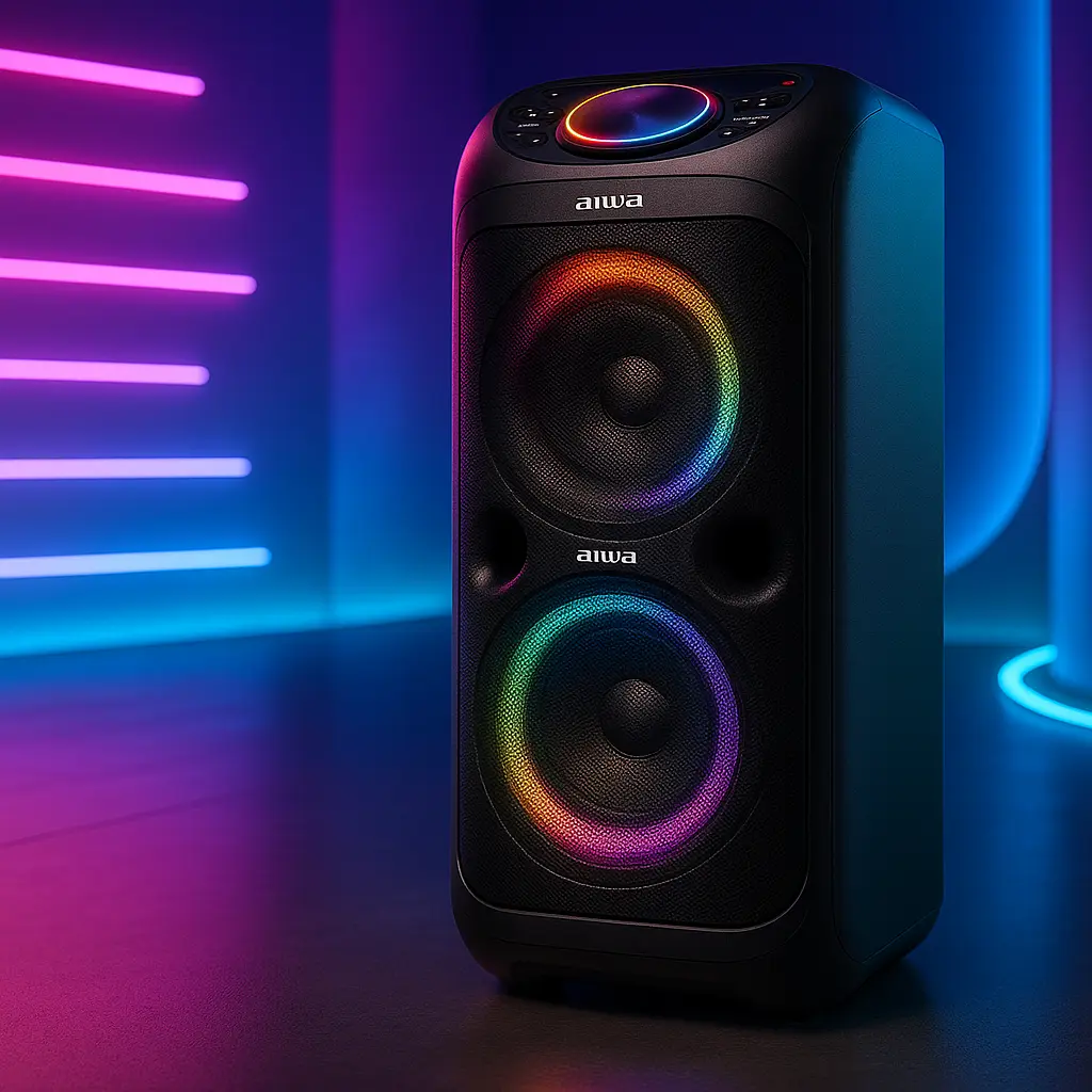 Torre de Som AIWA T2W-02: Potência e Conexões para Festas