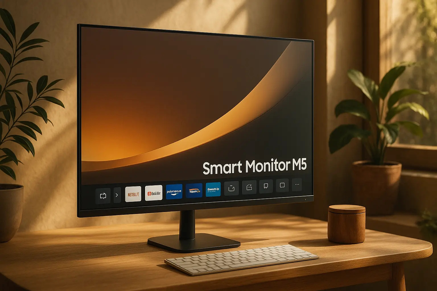 Smart Monitor Samsung M5 27": Plataforma Tizen e Conectividade