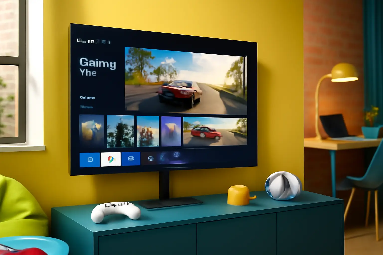 Samsung Smart TV QLED 32" Full HD QN32LS03C - Gaming Hub, Tela Matte, Modo Arte, Suporte de Parede Incluso