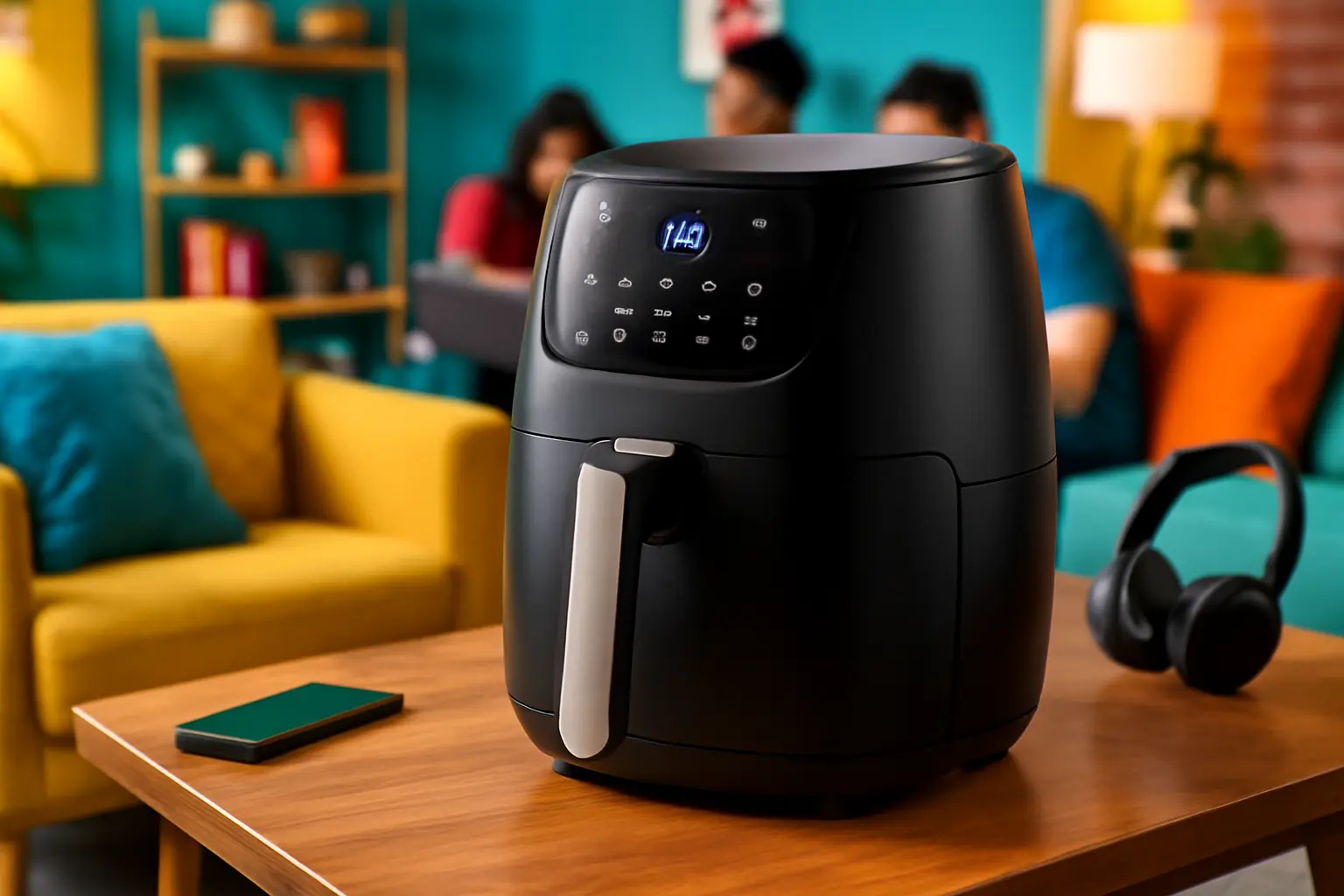 Fritadeira Sem Óleo Air Fryer Digital 5L, Mondial, Preto, 2000W