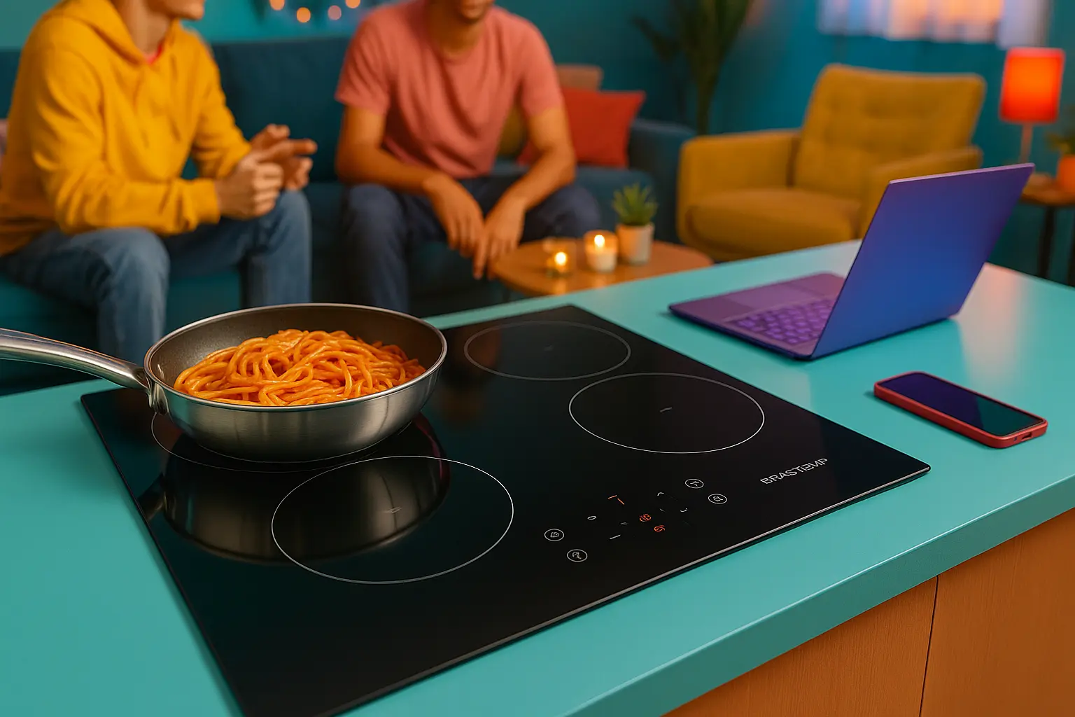 Cooktop Brastemp 4 bocas indução com funções especiais