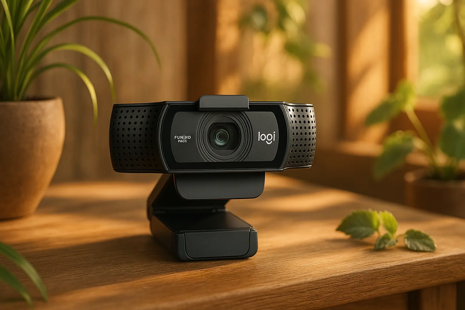 Webcam Logitech C920s Full HD com Microfone e Privacidade