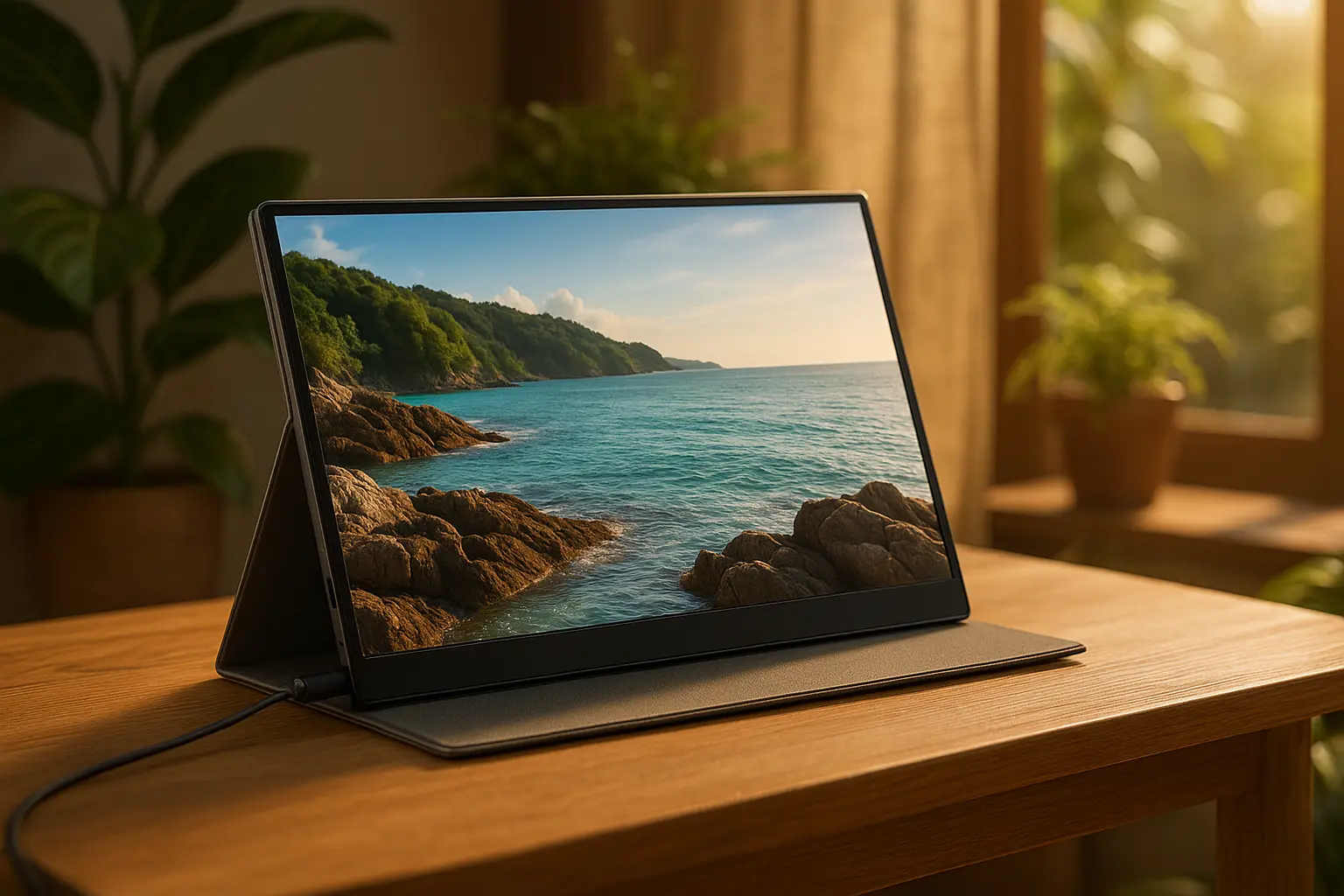 Monitor portátil 15,6'' FHD USB-C HDMI: Versatilidade e Portabilidade