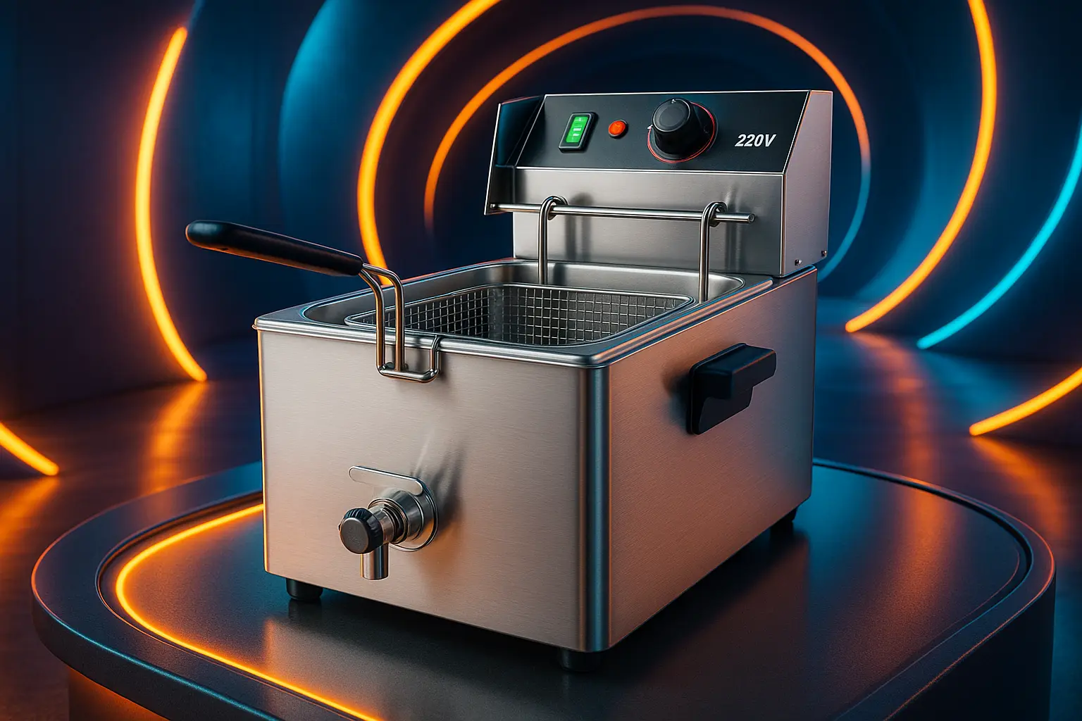 Fritadeira Elétrica Industrial 5L Premium 220V Inox