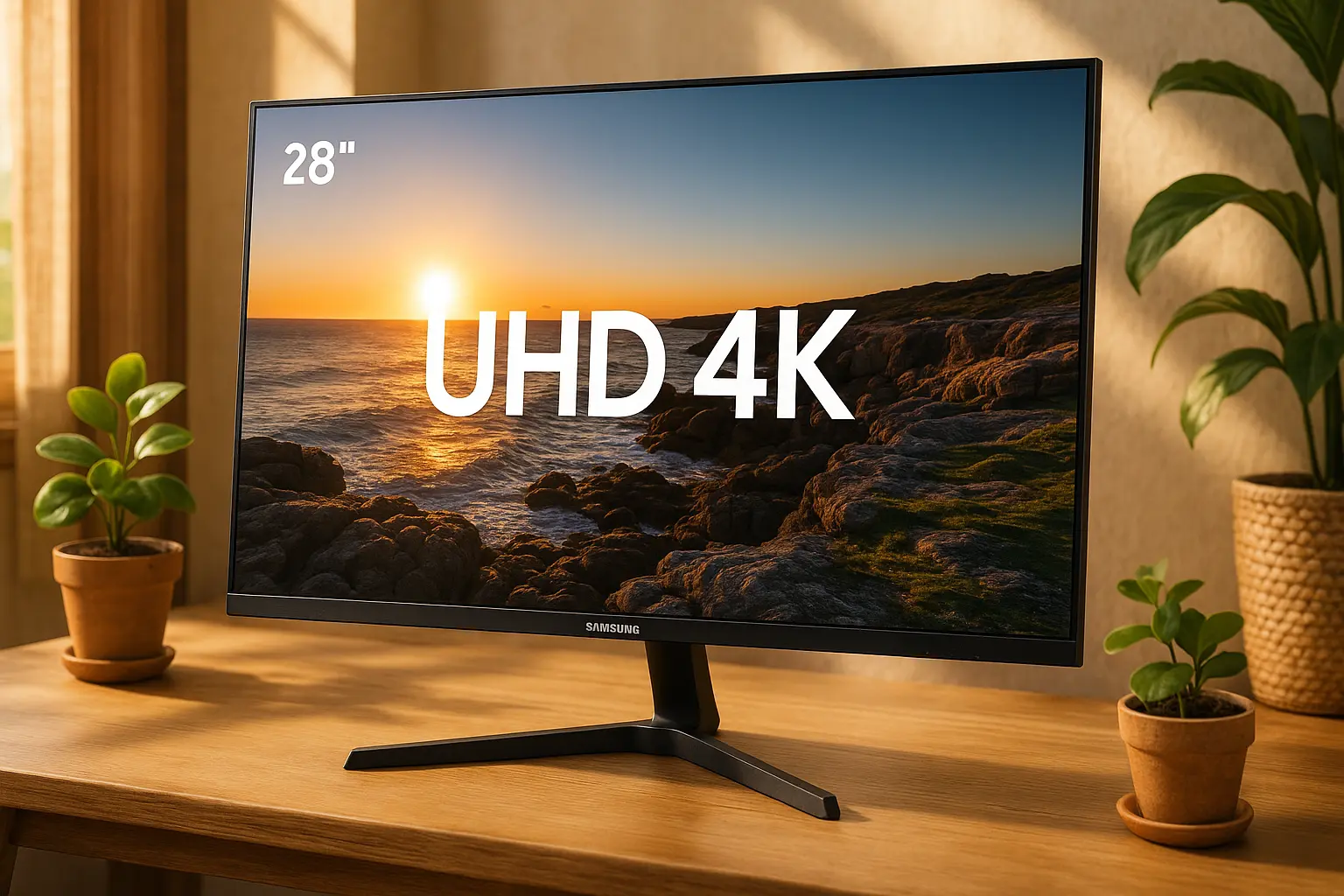 Monitor Samsung 28" UHD 4K UR550 com FreeSync