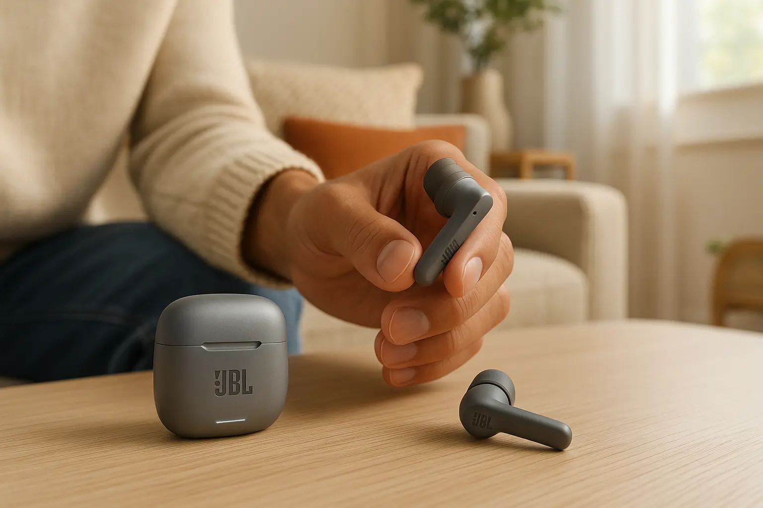 JBL Live Beam 3: Som JBL, Cancelamento Inteligente e 48h de Bateria