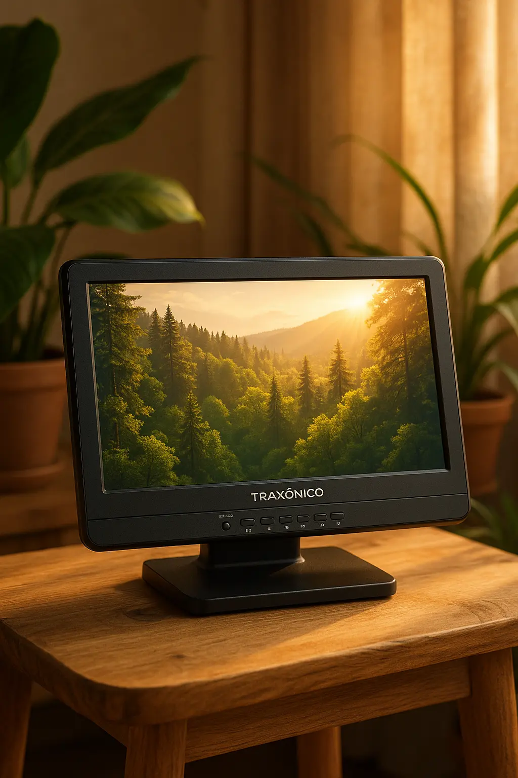 TV LED 14” Traxônico: portátil, recarregável e versátil