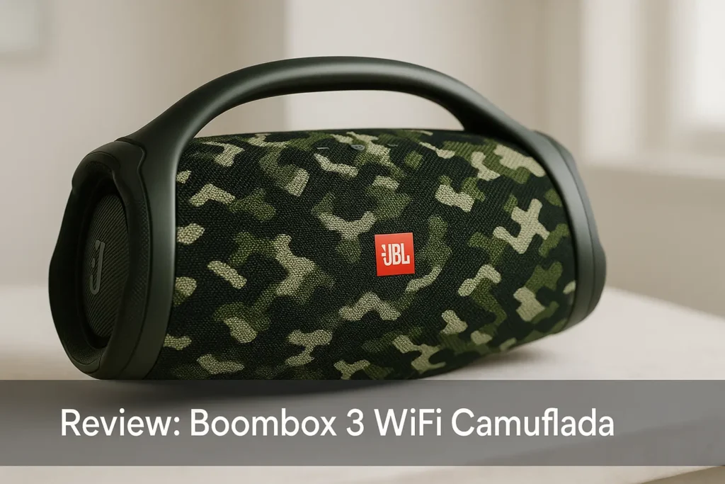 Principais Cinco Boombox 3 wifi camuflada