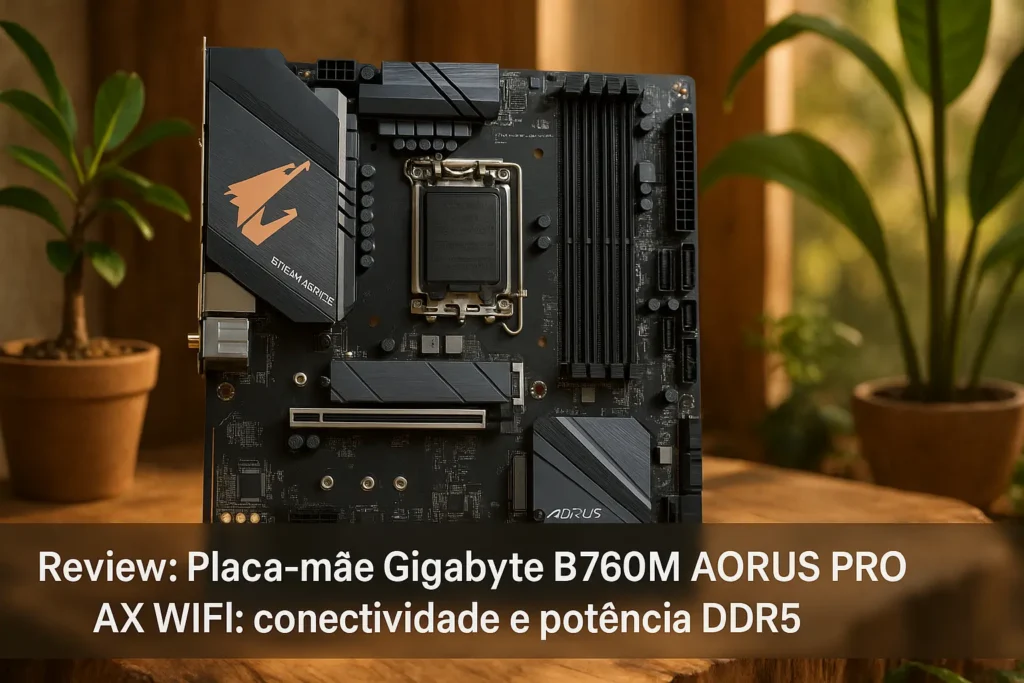 Placa Mãe Gigabyte B760M AORUS PRO AX WIFI: conectividade e potência DDR5