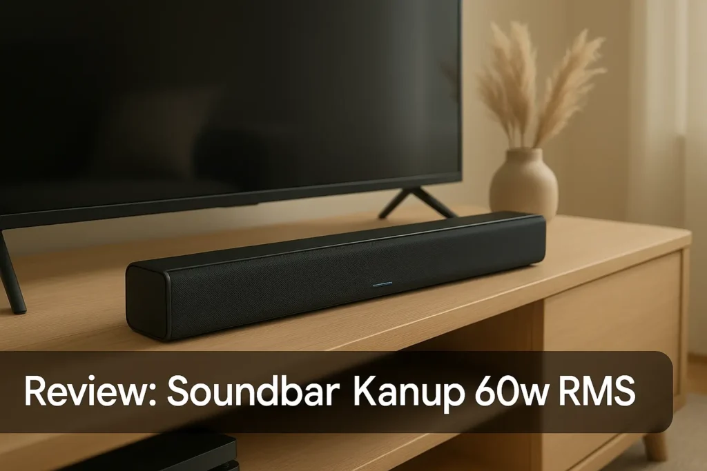 Soundbar Kanup 60w RMS: som potente com Bluetooth e HDMI
