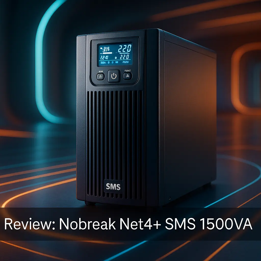 Nobreak Net4+ SMS 1500VA: potência e confiabilidade