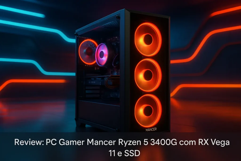 PC Gamer Mancer Ryzen 5 3400G com RX Vega 11 e SSD