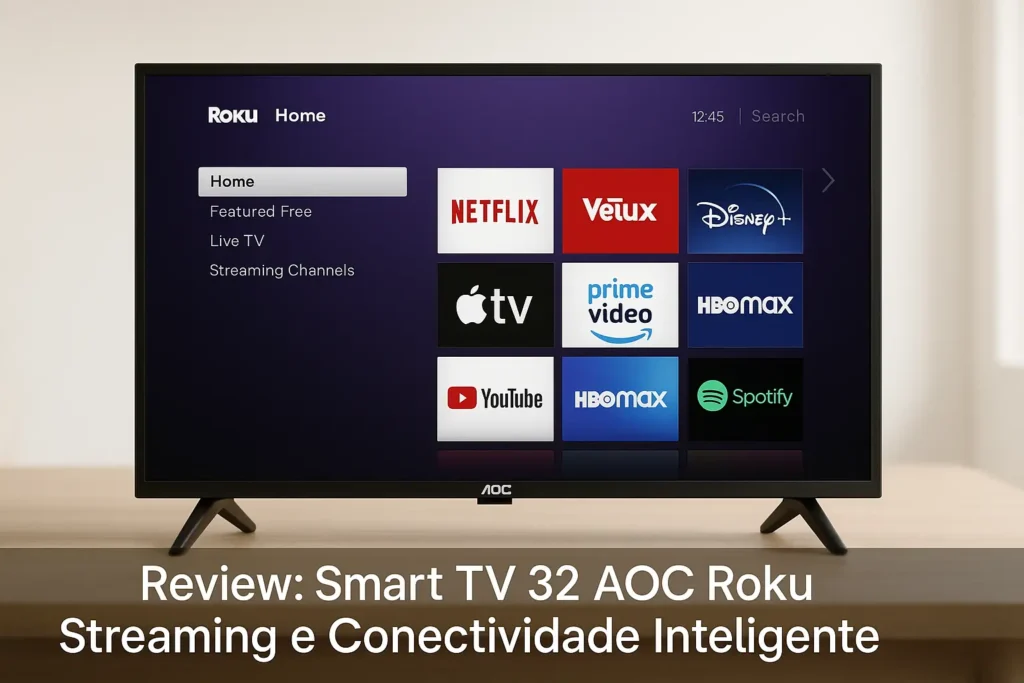 Smart TV 32 AOC Roku: Streaming e Conectividade Inteligente