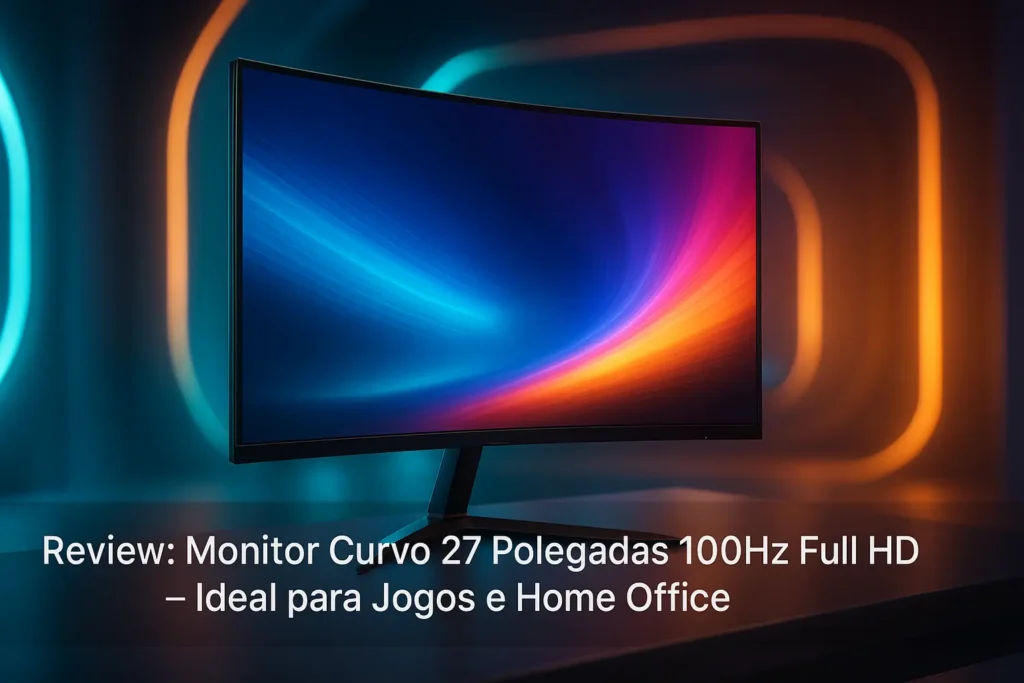 Monitor Curvo 27 Polegadas 100Hz Full HD – Ideal para Jogos e Home Office