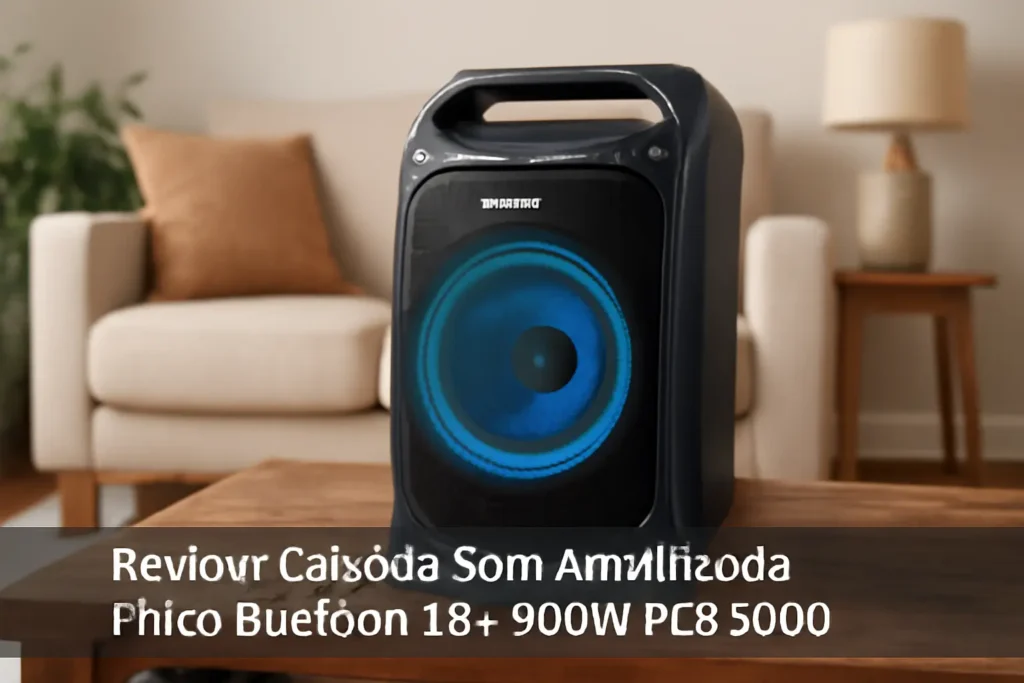 Caixa de Som Amplificada Philco Bluetooth v5.1 600W PCX5200: Potência e Portabilidade