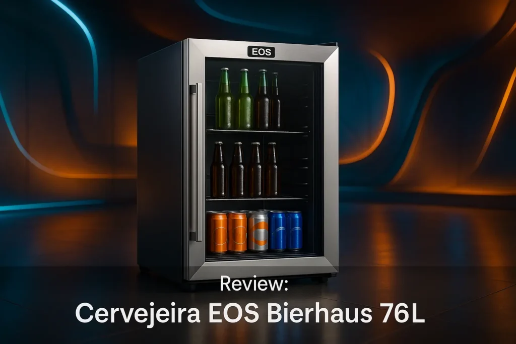 Cervejeira EOS Bierhaus 76L: Eficiência com Porta de Vidro Inox