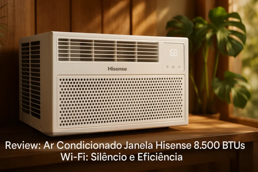 Ar Condicionado Janela Hisense 8.500 BTUs Wi-Fi: Silêncio e Eficiência
