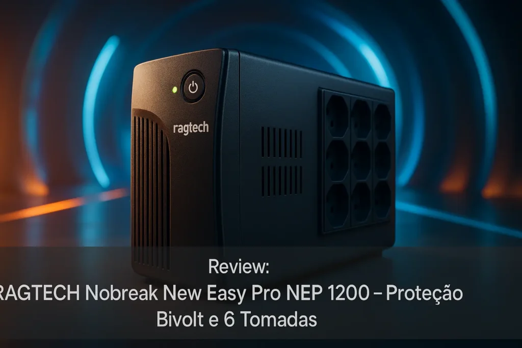 RAGTECH Nobreak New Easy Pro NEP 1200: Proteção Bivolt e 6 Tomadas