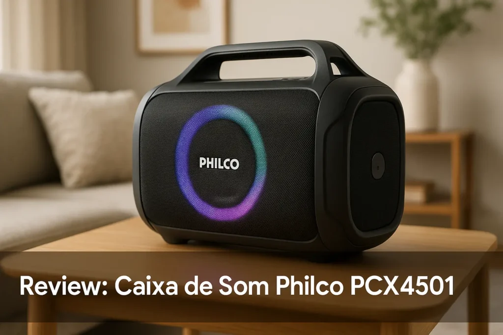Caixa de Som Philco PCX4501: potência, bateria e estilo