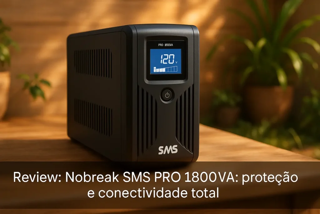 Nobreak SMS PRO 1800VA: proteção e conectividade total