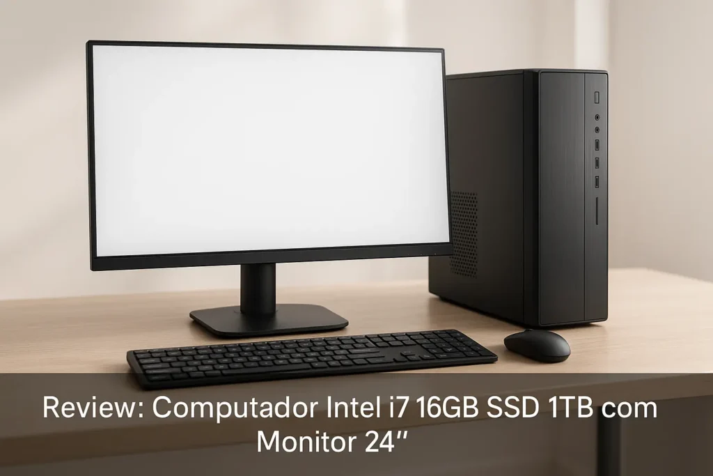 Computador Intel i7 16GB SSD 1TB com Monitor 24": agilidade e confiabilidade
