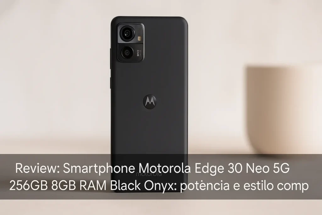 Smartphone Motorola Edge 30 Neo 5G 256GB 8GB RAM Black Onyx: potência e estilo compacto
