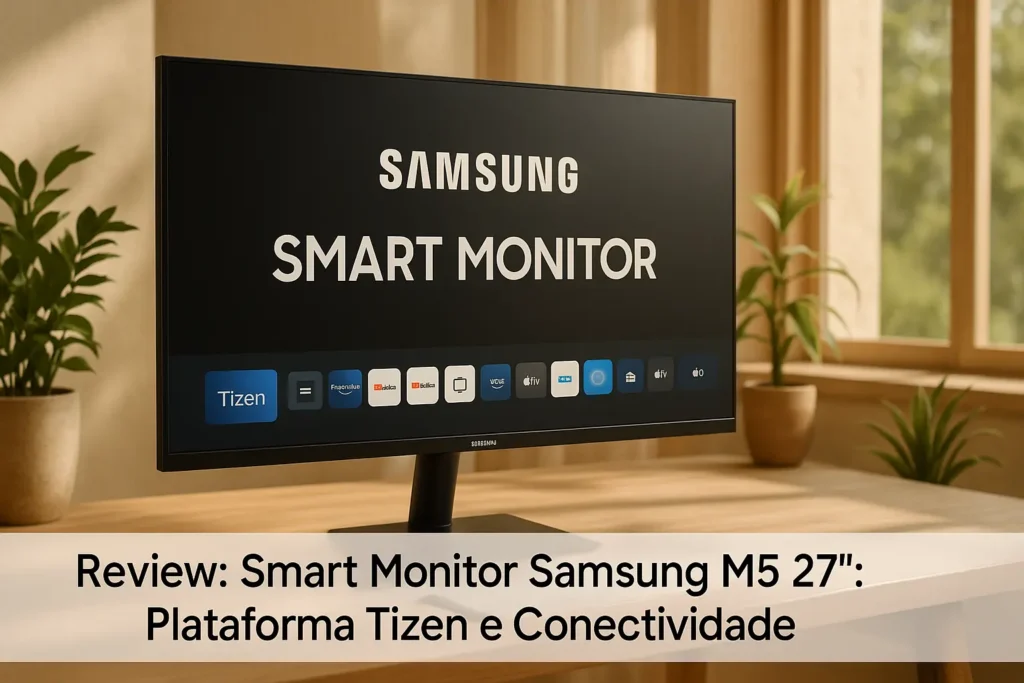 Smart Monitor Samsung M5 27": Plataforma Tizen e Conectividade