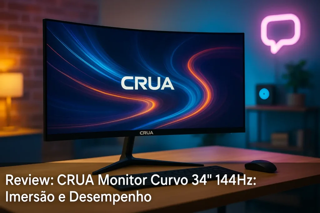 CRUA Monitor Curvo 34" 144Hz: Imersão e Desempenho