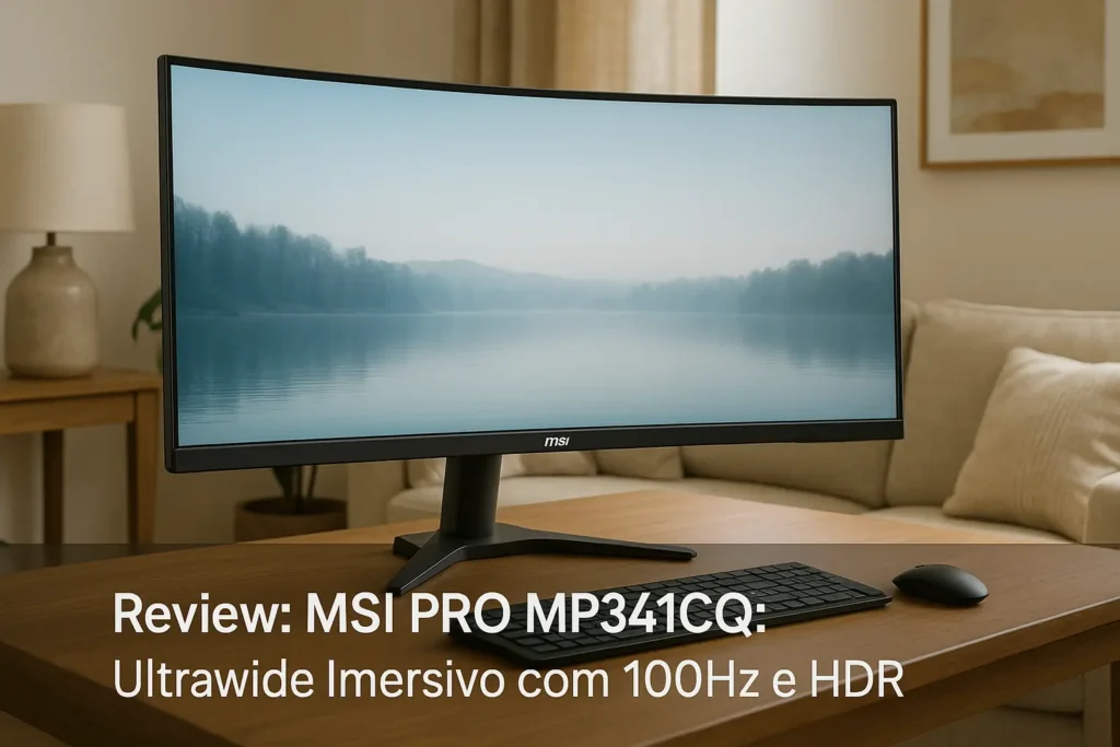 MSI PRO MP341CQ: Ultrawide Imersivo com 100Hz e HDR