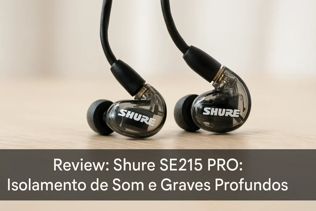 Shure SE215 PRO: Isolamento de Som e Graves Profundos