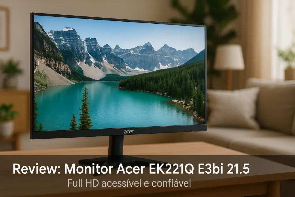 Monitor Acer EK221Q E3bi 21.5": Full HD acessível e confiável