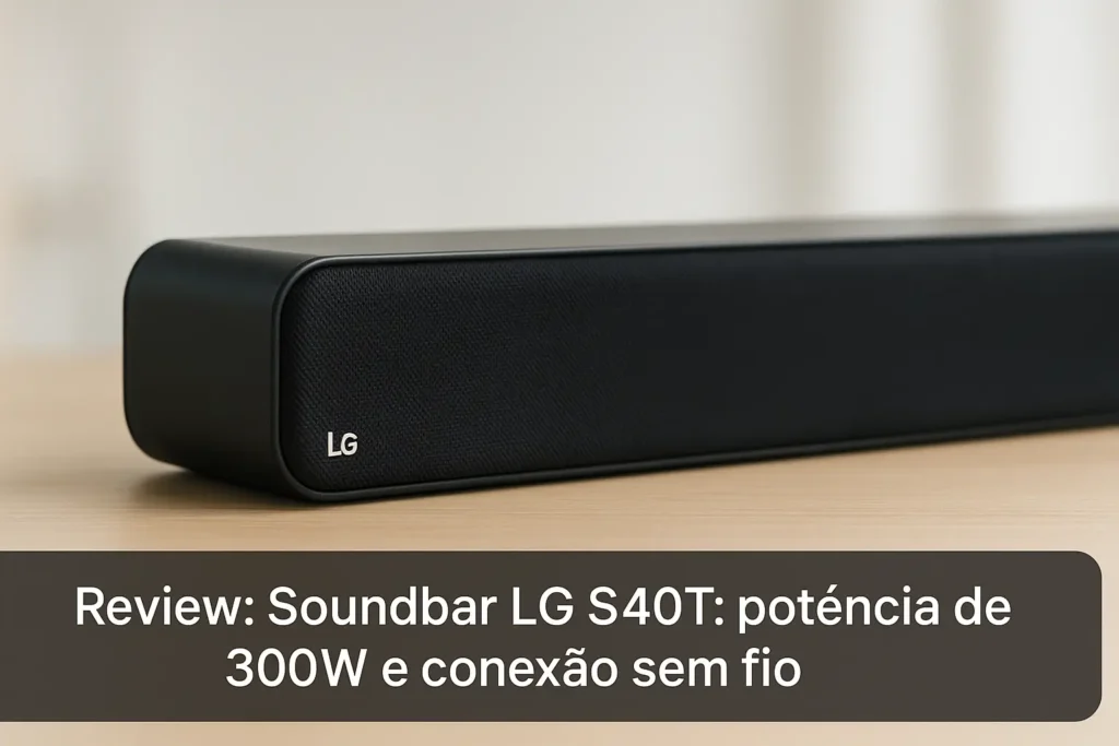 Soundbar LG S40T: potência de 300W e conexão sem fio