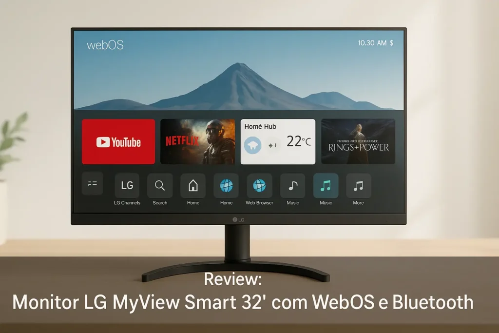 Monitor LG MyView Smart 32" com WebOS e Bluetooth