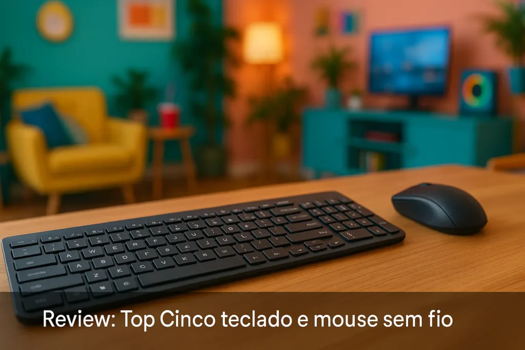 Top Cinco teclado e mouse sem fio