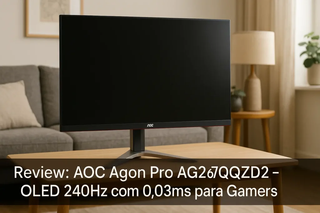 AOC Agon Pro AG276QZD2: OLED 240Hz com 0,03ms para Gamers