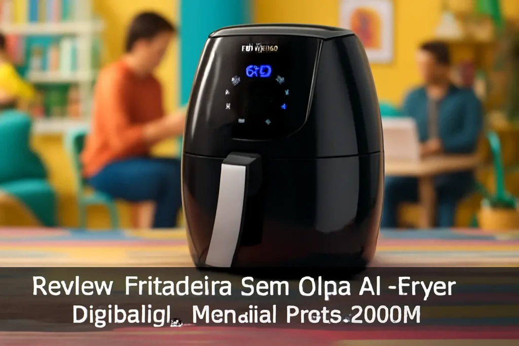 Fritadeira Sem Óleo Air Fryer Digital 5L, Mondial, Preto, 2000W