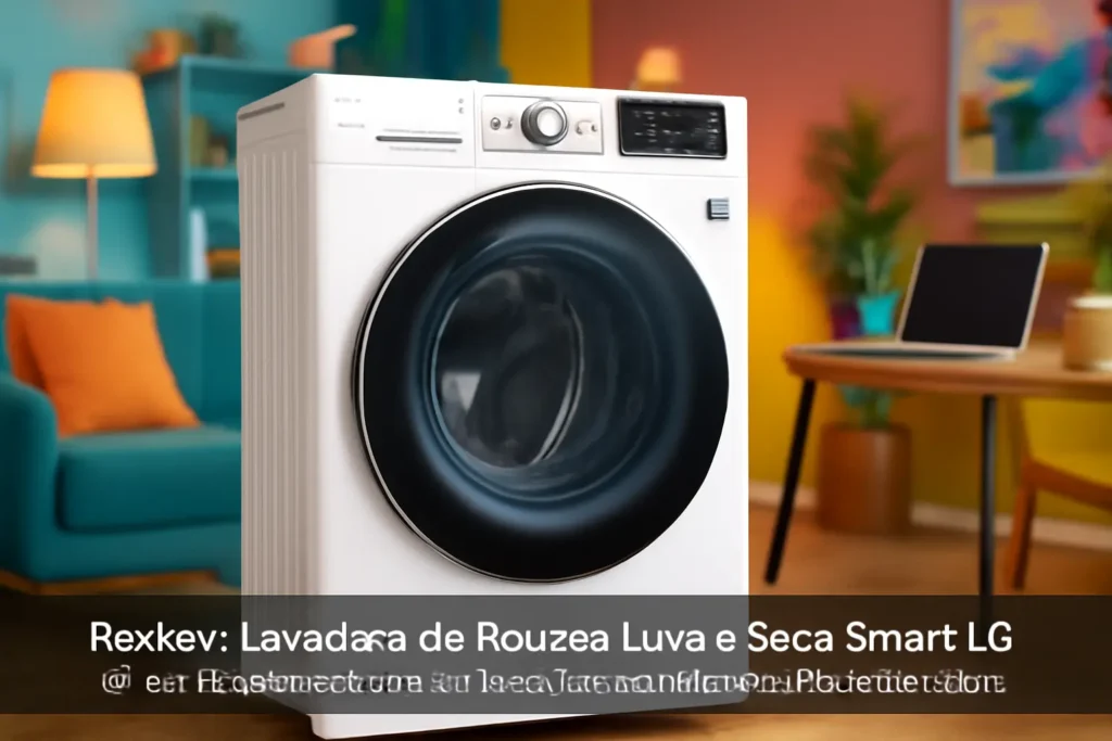 Lavadora de Roupas Lava e Seca Smart LG com Inteligência Artificial AIDD 14KG Branca 127V WD14WGSP6